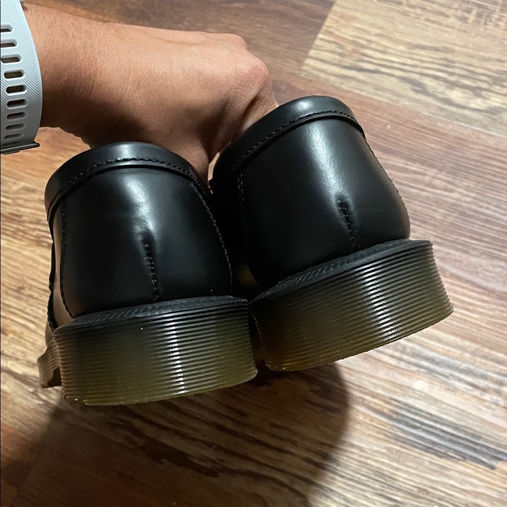 Dr. Martens Adrian Black Leather Loafers with Gold Accent - Picture 4 of 5